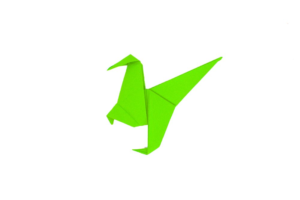 How to fold an Origami Dinosaur-Step Finish