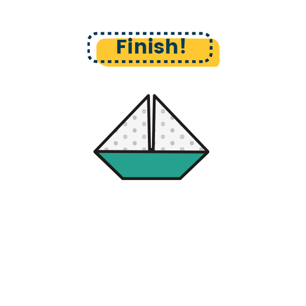 How to fold an Origami Sailboat - Finish