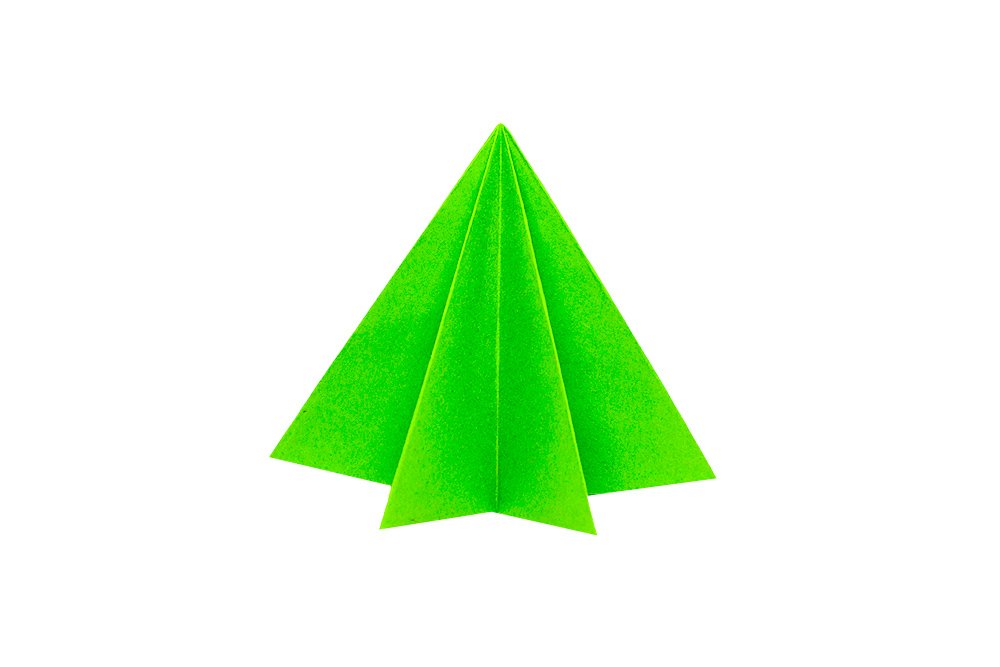 How to fold an Origami Christmas Tree - Finish
