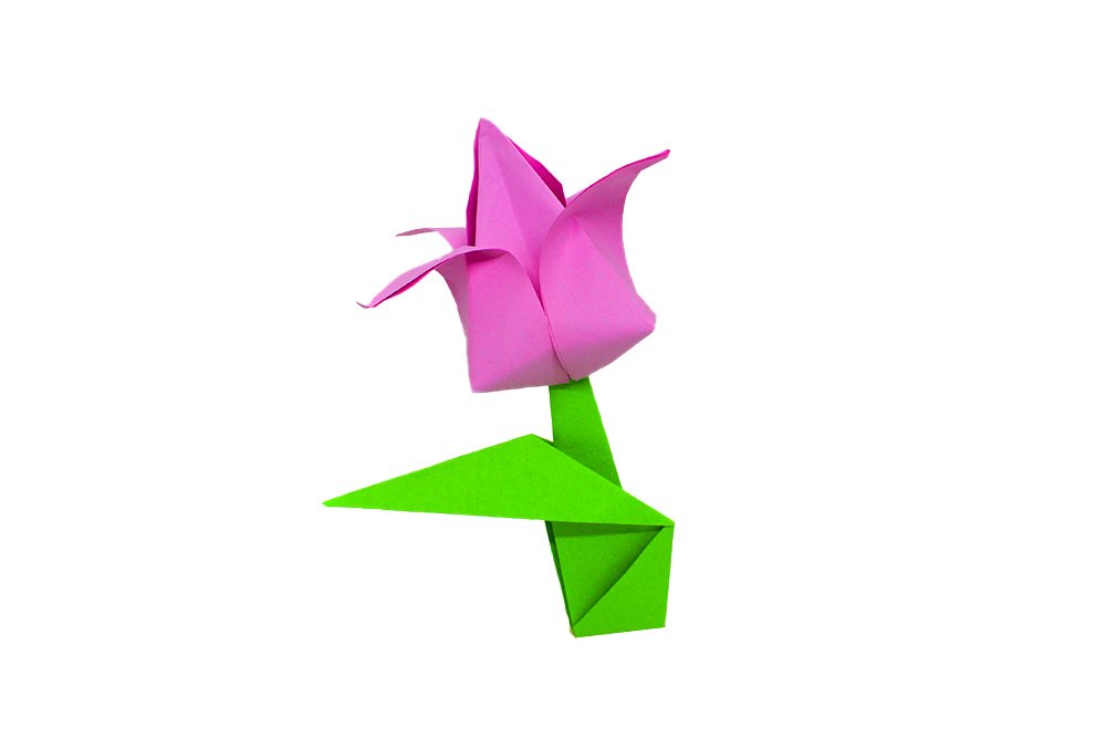 How to fold an Origami Tulip - Finish