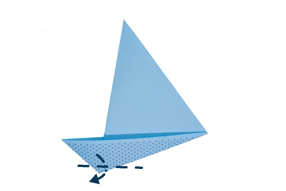 How to fold an Origami Yacht - Step 04