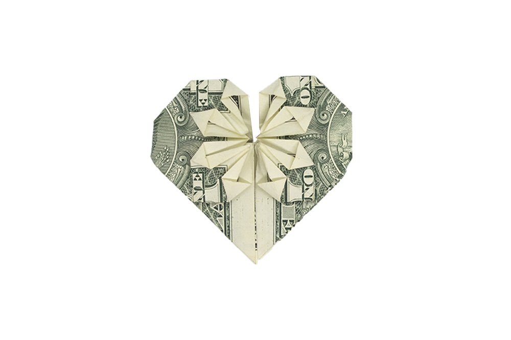 How to Fold a Dollar into a Heart (Advanced) - Final