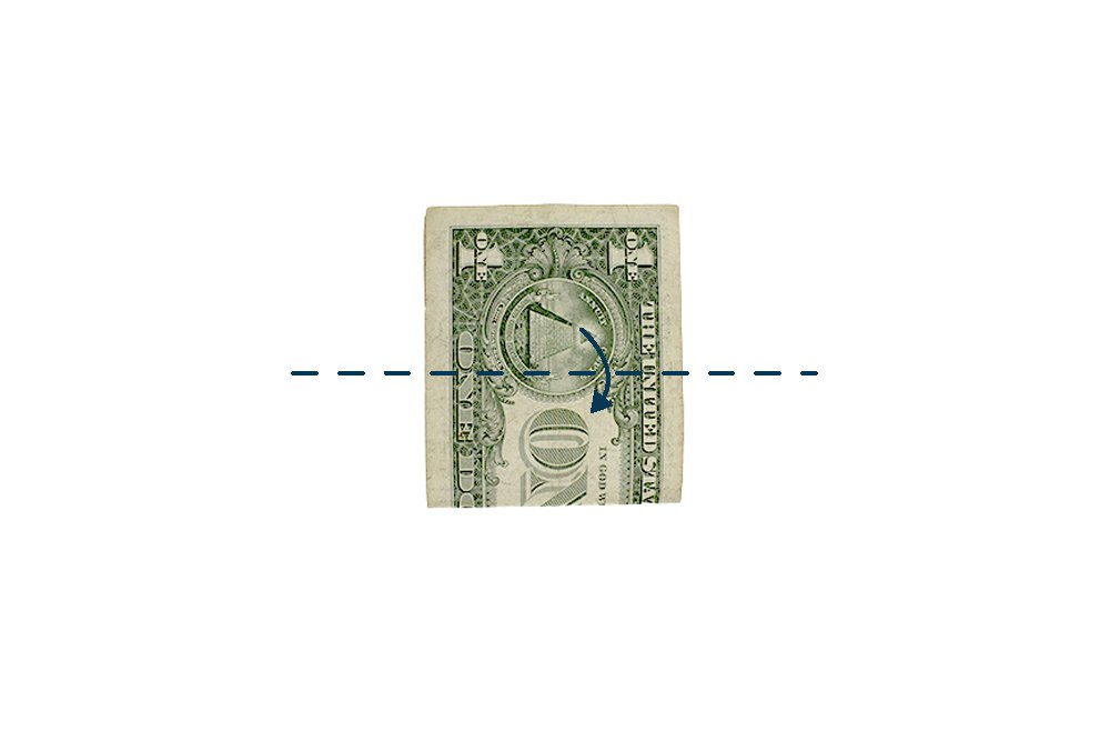 How to Fold an Dollar Bill Origami Tree- Step 04.1