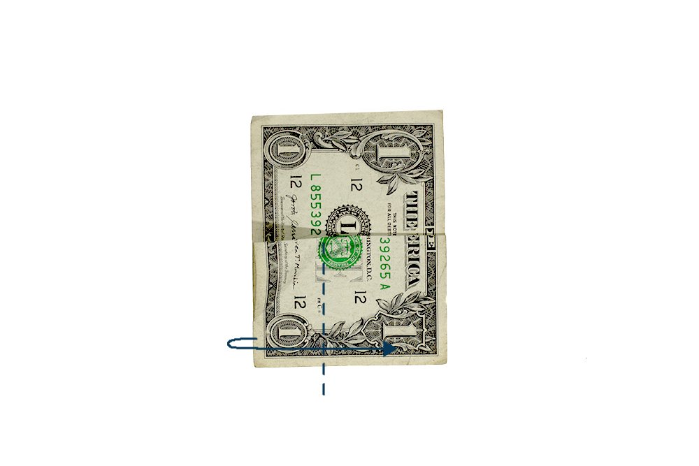 How to Fold an Dollar Bill Origami Tree- Step 07