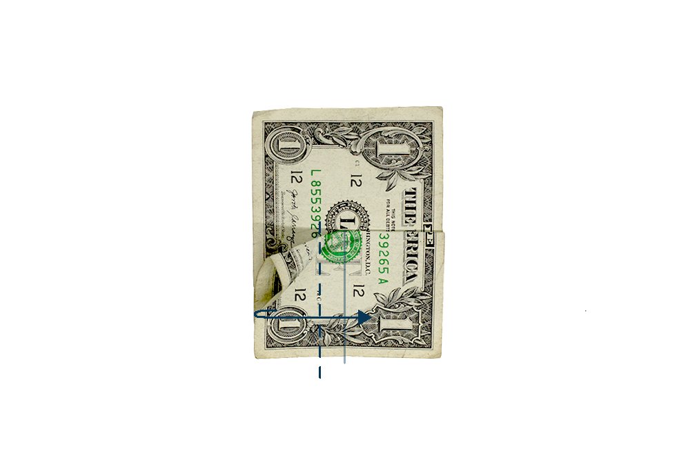 How to Fold an Dollar Bill Origami Tree- Step 08