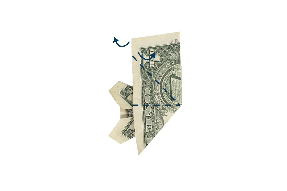 How to Make a Money Origami Graduation Cap - Step 025