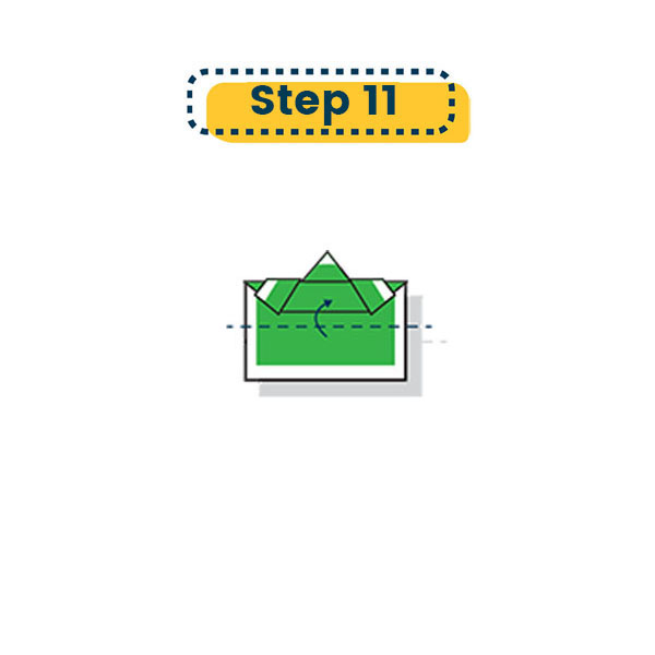 How to fold a Dollar Bill Kimono- Step 011