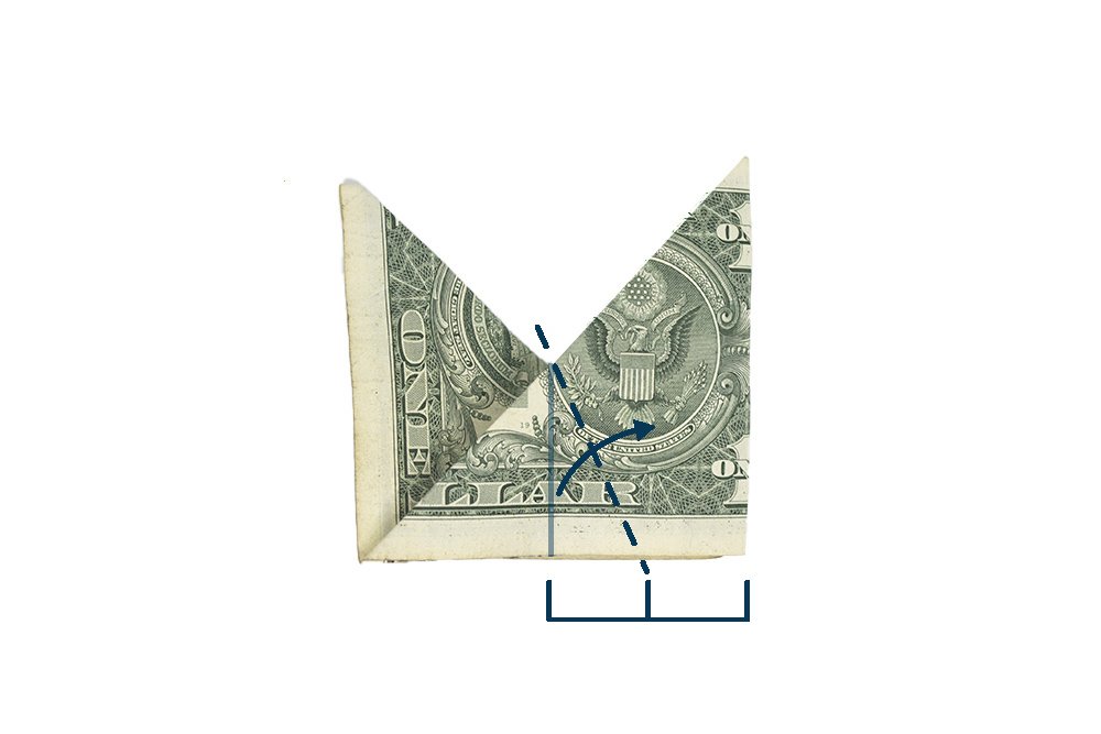 How to make a Money Origami Butterfly - Step 010