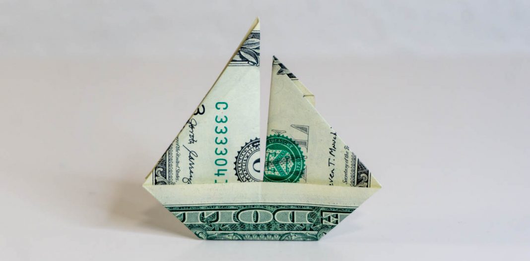 origami dollar sailboat