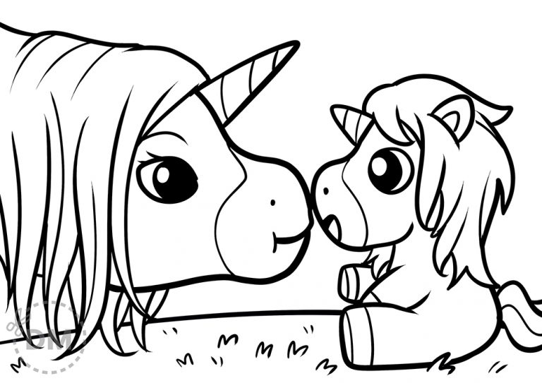 baby and mother animals coloring pages