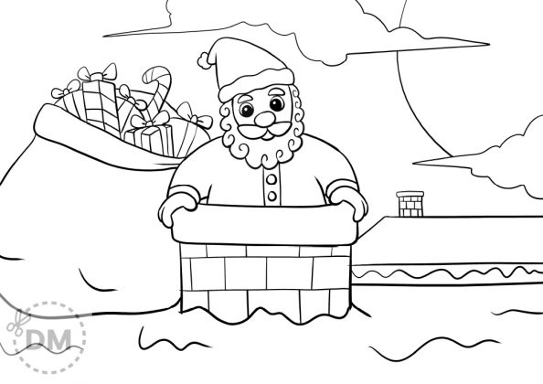 Santa Claus Christmas Coloring Page - diy-magazine.com