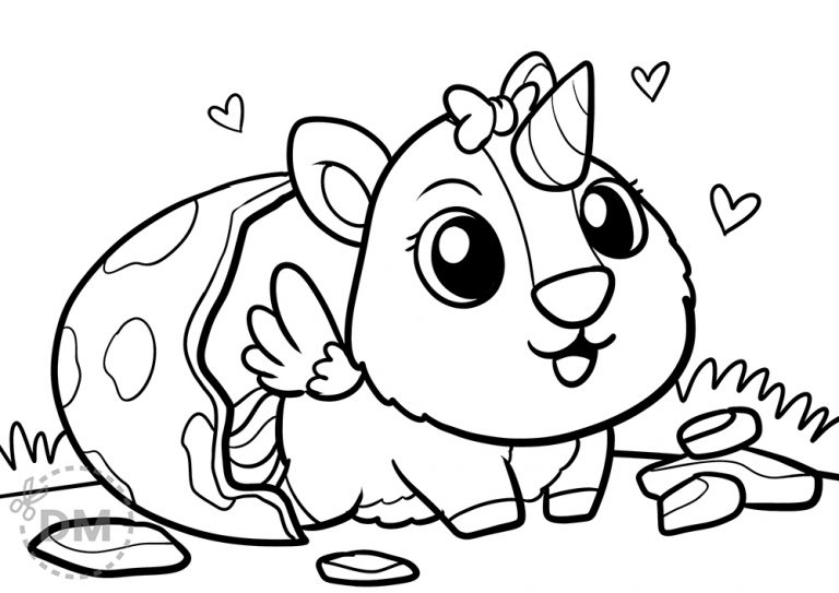 Unicorn Hatchimals Coloring Page for Kid to Color For Free! - diy ...