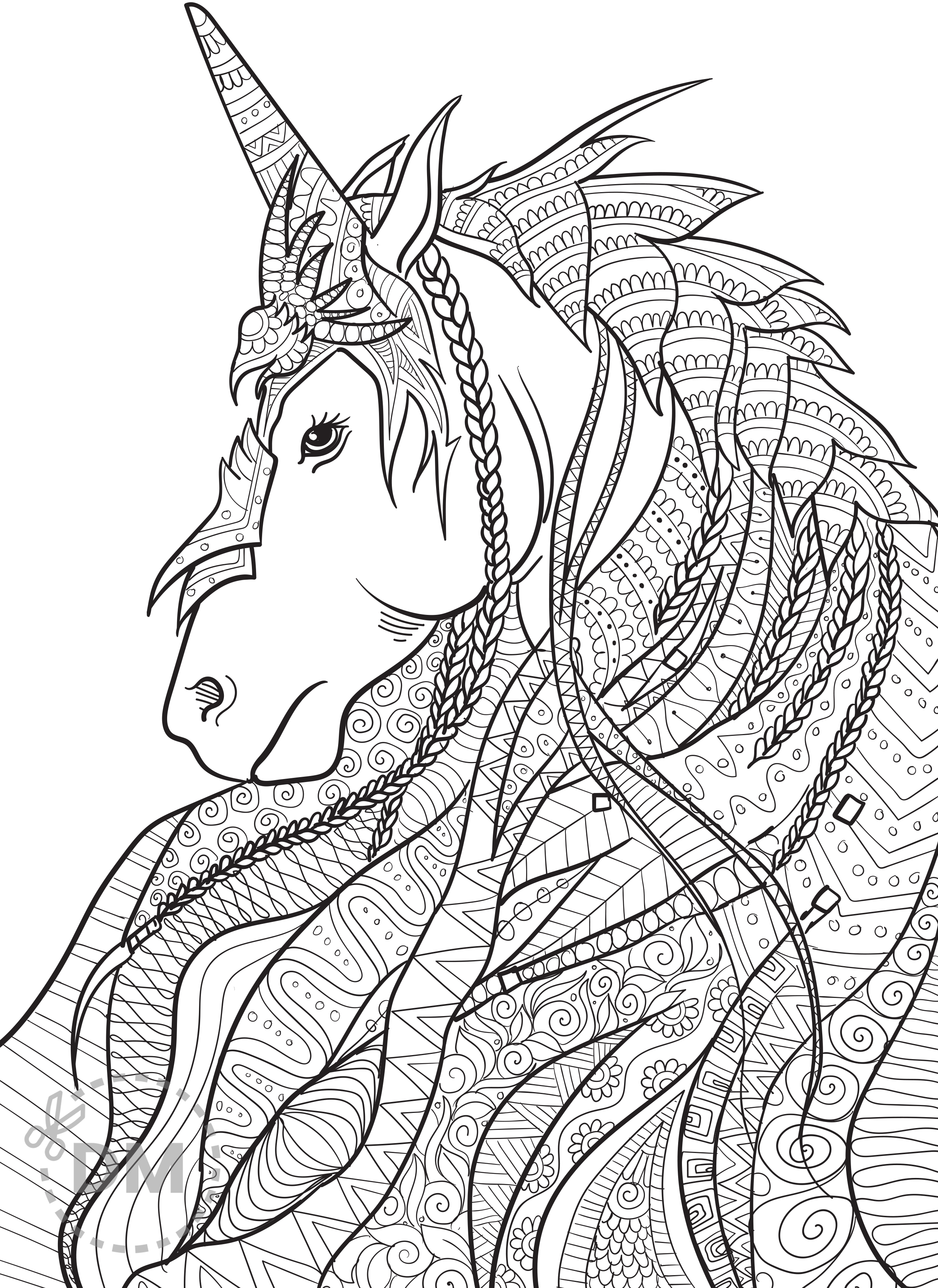 unicorn coloring page for adults printable page for download diy magazine com