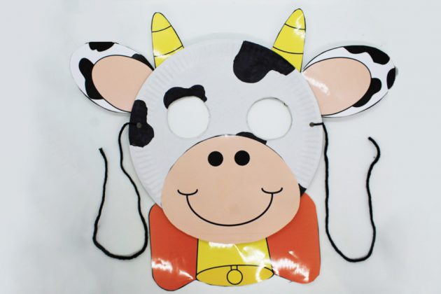 Cute Paper Plate Cow Mask | Free Printable Sheet - diy-magazine.com