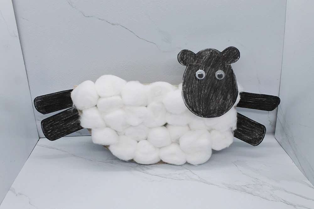 How to Make a Paper Plate Sheep - Finish