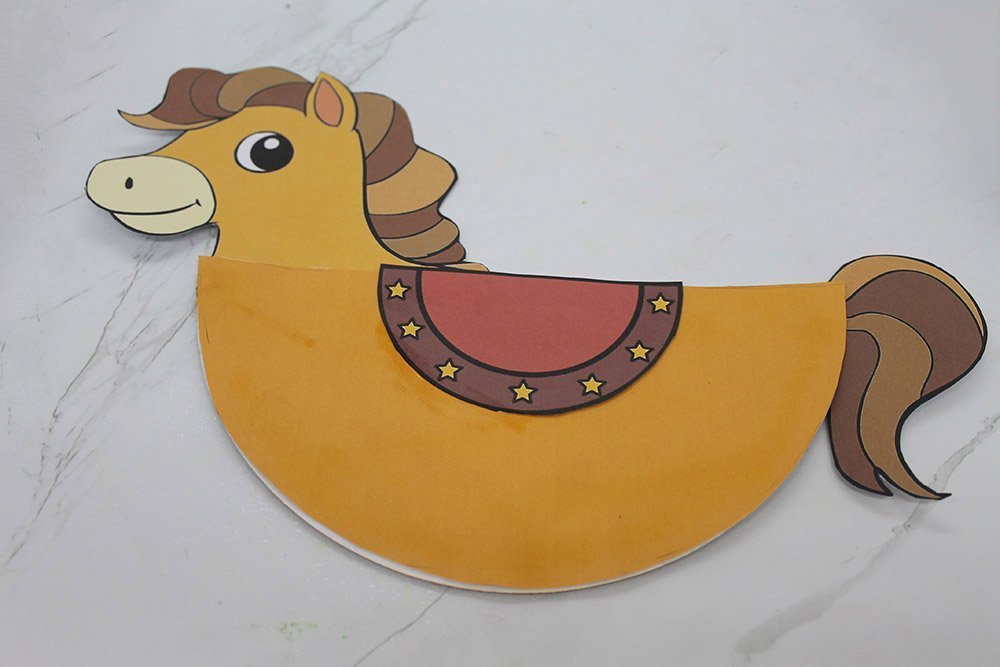 How To Make A Paper Plate Horse - Step 18